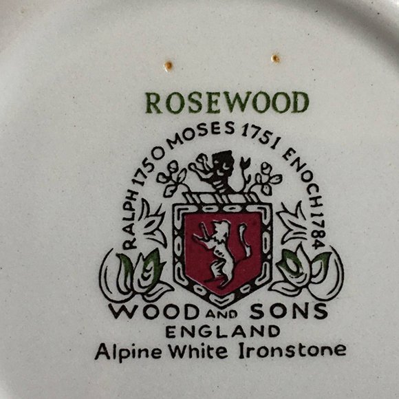 6 Rosewood Alpine White Ironstone Fruit Bowls Wood and Sons Made in England - Picture 3 of 3
